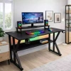 Bàn Gaming Double X 5C Chân Sắt Sơn Tĩnh Điện 2x4cm, Mặt MDF Melamine - Giá 479.000₫ 4