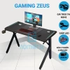 Bàn gaming, làm việc hộp sắt 4x4cm, kèm giá treo tai nghe, giáp LED – giảm còn 749.000đ