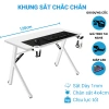Bàn gaming, làm việc hộp sắt 4x4cm, kèm giá treo tai nghe, giáp LED – giảm còn 749.000đ 4