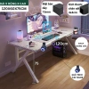 Bàn gaming, làm việc hộp sắt 4x4cm, kèm giá treo tai nghe, giáp LED – giảm còn 749.000đ 6