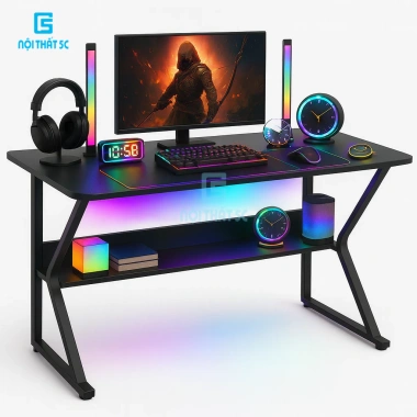 Bàn gaming và làm việc chân K cong Nội Thất 5C - Đáy chắc, tháo lắp dễ, chỉ 479k