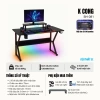 Bàn Gaming và Làm Việc Chân K - Mặt MDF 15mm, Chân Sắt, Giá Ưu Đãi 499.000đ 2