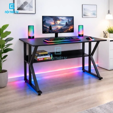 Bàn Gaming và Làm Việc Chân K - Mặt MDF 15mm, Chân Sắt, Giá Ưu Đãi 499.000đ
