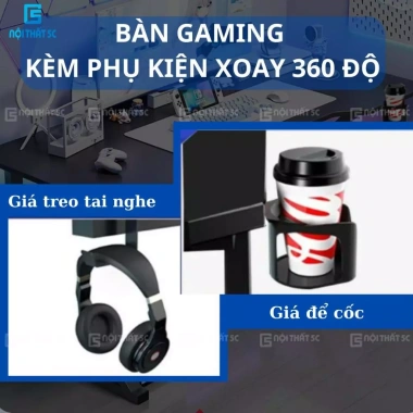 Bàn Gaming và Làm Việc Chân K - Mặt MDF 15mm, Chân Sắt, Giá Ưu Đãi 499.000đ