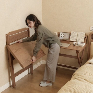 Bàn gấp gỗ tự nhiên cho trẻ em - Bàn học sinh không cần lắp ráp, phù hợp phòng ngủ, căn hộ nhỏ, giá chỉ 1,500,800₫ 3