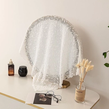 Bàn Gương Vải Ren Trắng Cho Phòng Ngủ - Bao Vải Khăn Trang Điểm Gia Đình ZZQ2