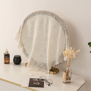 Bàn Gương Vải Ren Trắng Cho Phòng Ngủ - Bao Vải Khăn Trang Điểm Gia Đình ZZQ2 9 Bàn Gương Vải Ren Trắng Cho Phòng Ngủ - Bao Vải Khăn Trang Điểm Gia Đình ZZQ2 9