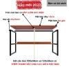 Bàn học 5C T-Table 1.2m x 55cm, khung sắt 25x25mm sơn tĩnh điện, mặt gỗ dày - 399.000₫ 9
