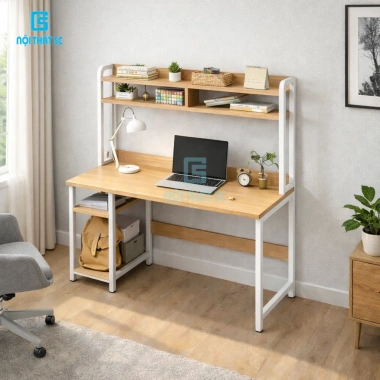 Bàn học, bàn làm việc khung sắt tĩnh điện, mặt MDF 15mm, giá sách, lắp ráp - 549.000₫ 2 Bàn học, bàn làm việc khung sắt tĩnh điện, mặt MDF 15mm, giá sách, lắp ráp - 549.000₫ 2
