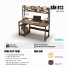 Bàn học, bàn làm việc khung sắt tĩnh điện, mặt MDF 15mm, giá sách, lắp ráp - 549.000₫ 3