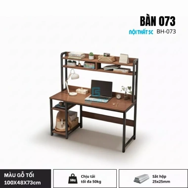 Bàn học, bàn làm việc khung sắt tĩnh điện, mặt MDF 15mm, giá sách, lắp ráp - 549.000₫ 10 Bàn học, bàn làm việc khung sắt tĩnh điện, mặt MDF 15mm, giá sách, lắp ráp - 549.000₫ 10