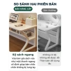 Bàn học chân sắt chữ K 1m4x60cm, mặt gaming khoan lỗ dây, chịu tải 250kg - DS Future 5