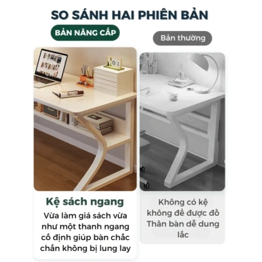 Bàn học chân sắt chữ K 1m4x60cm, mặt gaming khoan lỗ dây, chịu tải 250kg - DS Future