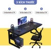 Bàn học chân sắt chữ K 1m4x60cm, mặt gaming khoan lỗ dây, chịu tải 250kg - DS Future 6