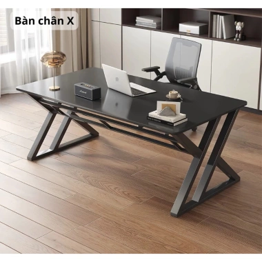 Bàn học chân X gỗ MDF mặt bàn 1.4m, khung thép sơn tĩnh điện - Giá ưu đãi 594.000₫