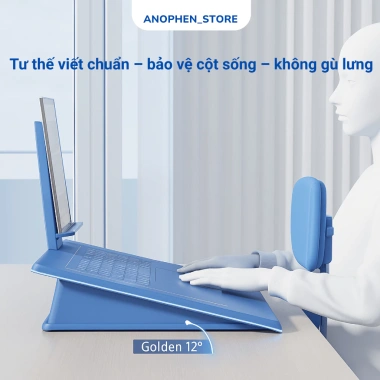 Bàn học chống cận, chống gù lưng, mặt bàn nghiêng 12° cho trẻ 5‑12 tuổi 329.000₫ 3