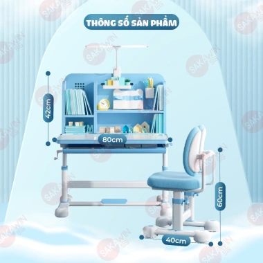 Bàn học chống gù Sakawin A16 Plus – Giá sách xám, nâng hạ tay quay, chỉ 1,430,000₫ 3 Bàn học chống gù Sakawin A16 Plus – Giá sách xám, nâng hạ tay quay, chỉ 1,430,000₫ 3