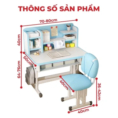 Bàn học chống gù Sakawin K30 chân kép chắc chắn, nâng hạ chiều cao, giá 1.45tr