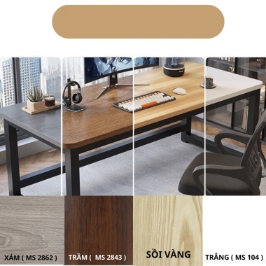 Bàn học chữ U chân sắt lỗ đi dây điện, gỗ MDF 15mm, chịu tải 200kg Giá 585.000₫ 7