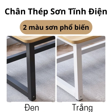 Bàn học chữ U chân sắt lỗ đi dây điện, gỗ MDF 15mm, chịu tải 200kg Giá 585.000₫ 9