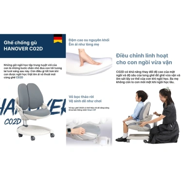 Bàn Học DERGO Hanover D11 Royal - Chống Gù, Chống Cận, Tặng Đèn iSmart V5 - 15.7tr