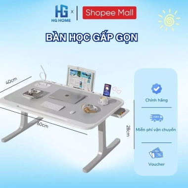 Bàn Học Gấp Gọn HGHOME Ngồi Bệt Đa Năng Nhựa PVC Cao Cấp Giá 145.000 Mẫu Mới