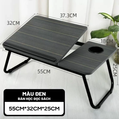 Bàn Học Gập Thông Minh Đa Năng - Mặt Nghiêng Điều Chỉnh, Khay Đựng Cốc & Chống Trượt - Giá 80k 10