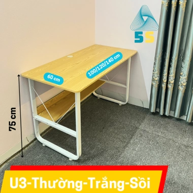 Bàn Học Kèm Kệ Gỗ Lửng Chân Cong 2x4 MDF 15mm Tải 200kg - Siêu Bền Giá 606.000₫ 8 Bàn Học Kèm Kệ Gỗ Lửng Chân Cong 2x4 MDF 15mm Tải 200kg - Siêu Bền Giá 606.000₫ 8