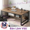 Bàn học kèm kệ sách gỗ MDF dày 15mm, chân sắt sơn tĩnh điện, chịu tải 200kg, thiết kế hiện đại - Giá ưu đãi 447.000₫ 6