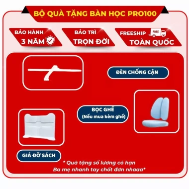 Bàn học Sakawin Pro100 chống gù, mặt bàn xẻ đôi, nâng nghiêng, giá sách 3 tầng, size 100 - 3.09 triệu 2
