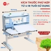 Bàn học Sakawin Pro100 chống gù, mặt bàn xẻ đôi, nâng nghiêng, giá sách 3 tầng, size 100 - 3.09 triệu 3