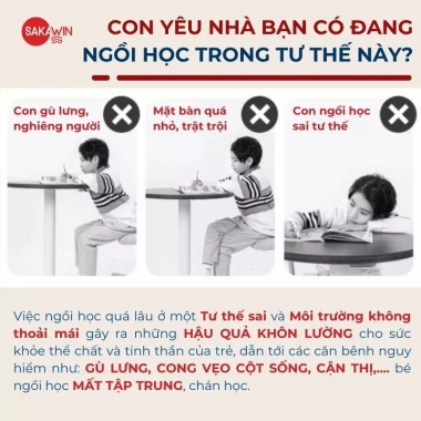 Bàn học Sakawin Pro100 chống gù, mặt bàn xẻ đôi, nâng nghiêng, giá sách 3 tầng, size 100 - 3.09 triệu 5