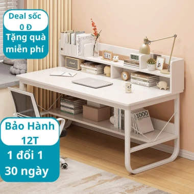 Bàn học sinh cấp 2 chân sắt kệ lớn, đa màu, thép sơn tĩnh điện, MDF 15mm - 1.031.000₫