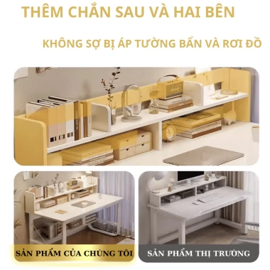 Bàn học sinh cấp 2 chân sắt kệ lớn, đa màu, thép sơn tĩnh điện, MDF 15mm - 1.031.000₫