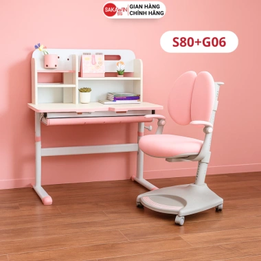 Bàn học sinh Sakawin S80 80cm – Chống gù, chống cận, chịu lực, giảm rung, 2.2 triệu