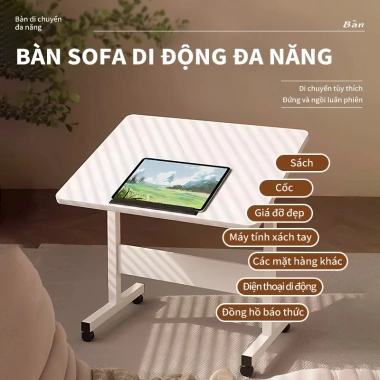 Bàn học tập xếp gọn, bánh xe di chuyển, gấp lại, nâng hạ chiều cao - 139.000₫ 2 Bàn học tập xếp gọn, bánh xe di chuyển, gấp lại, nâng hạ chiều cao - 139.000₫ 2
