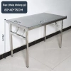 Bàn Inox xếp gọn chữ nhật, gấp gọn tiện lợi cho quán ăn, nhậu - giao nhanh Hà Nội 10