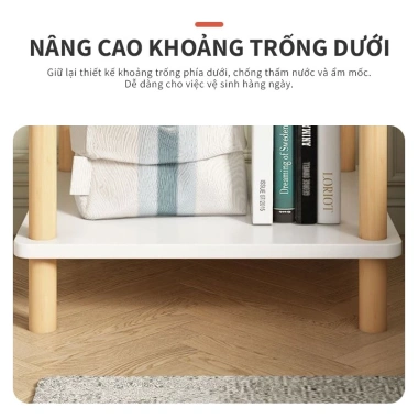 Bàn Kệ Gỗ Lắp Ghép Đa Năng – Tab Đầu Giường, Trang Trí Phòng Ngủ & Phòng Khách, Giá 179k 7