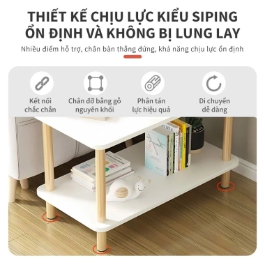 Bàn Kệ Gỗ Lắp Ghép Đa Năng – Tab Đầu Giường, Trang Trí Phòng Ngủ & Phòng Khách, Giá 179k 9