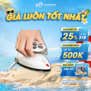 Bàn là du lịch mini GKÖCH Y-816 Germany 2 chế độ khô & hơi nước 110-230V 909.000 VND