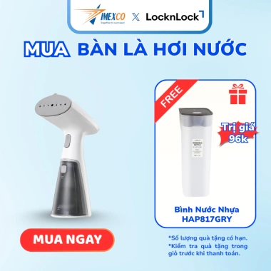 Bàn là hơi nước cầm tay LocknLock Mini Handy Steamer công suất 1.000W - Giá ưu đãi 571.000₫