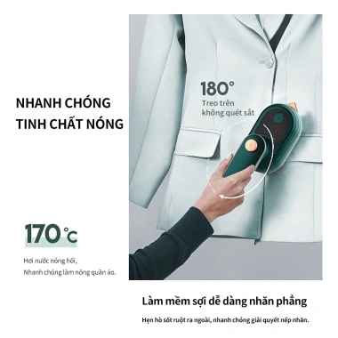 Bàn là hơi nước cầm tay mini ướt‑khô, treo tiện lợi, giá chỉ 139.349 ₫ 6