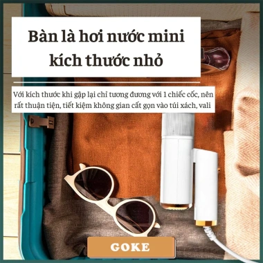 Bàn là hơi nước GOKE - Phẳng nhanh, mọi loại vải, bảo hành 12 tháng, chỉ 358.000₫