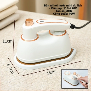 Bàn là hơi nước mini du lịch nhỏ gọn - Siêu nhẹ, nhanh ủi, giá ưu đãi 178k