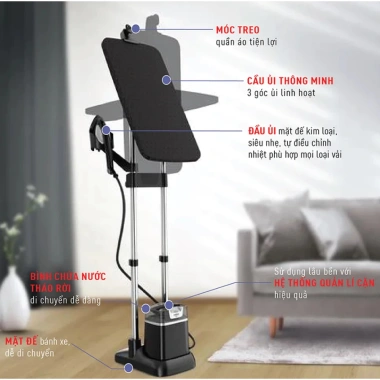 Bàn Là Hơi Nước Tefal IXEO Plus QT1.510E0 2.985W Siêu Sang Nhập Đức BH 24 Tháng Giá Ưu Đãi 4.06 Triệu 8