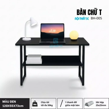 Bàn làm việc, bàn học hai tầng mặt bàn định vị, bo góc, chân sắt sơn tĩnh điện, lắp ráp dễ dàng – Giá 399.000 VND