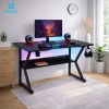 Bàn làm việc & gaming chân K cong kèm kệ lửng, nắp luồn dây, mặt MDF 15mm - Giá chỉ 479.000₫