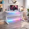 Bàn làm việc & gaming chân K cong kèm kệ lửng, nắp luồn dây, mặt MDF 15mm - Giá chỉ 479.000₫ 5