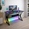 Bàn làm việc & gaming chân K cong kèm kệ lửng, nắp luồn dây, mặt MDF 15mm - Giá chỉ 479.000₫ 8