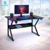 Bàn làm việc gaming K mặt gỗ, chân sắt sơn tĩnh điện 1m x 1m2 – chịu lực cao, ổn định PC 3